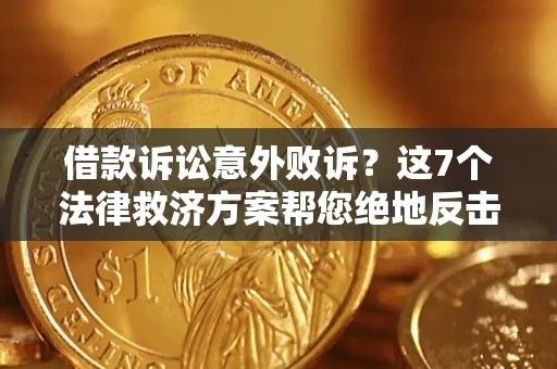 武汉借款诉讼意外败诉？这7个法律救济方案帮您绝地反击！