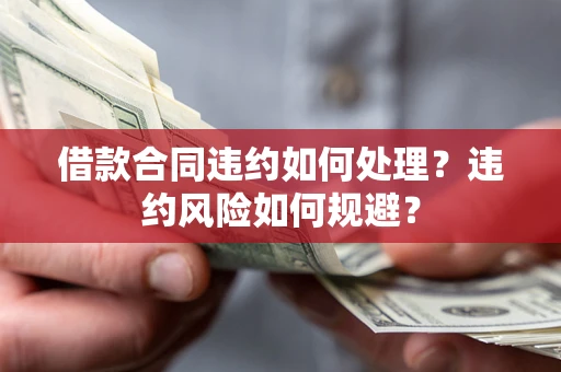 武汉借款合同违约如何处理？违约风险如何规避？