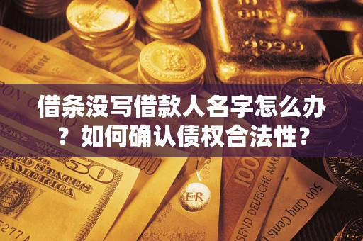 武汉借条没写借款人名字怎么办？如何确认债权合法性？