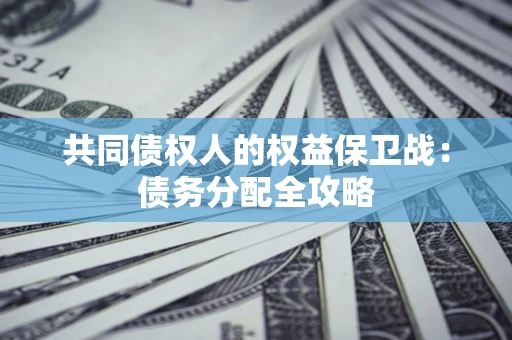武汉共同债权人的权益保卫战：债务分配全攻略