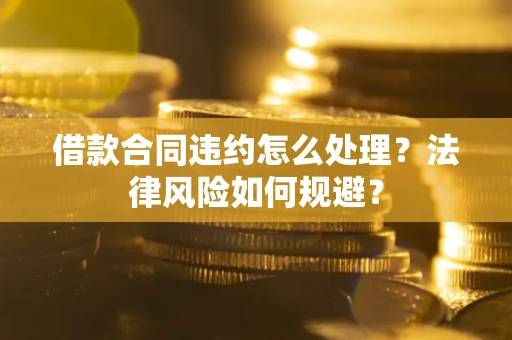 武汉借款合同违约怎么处理？法律风险如何规避？